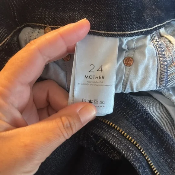 MOTHER • Insider Crop Step Fray Speed Racer High Waisted Size 24 - Picture 7 of 10